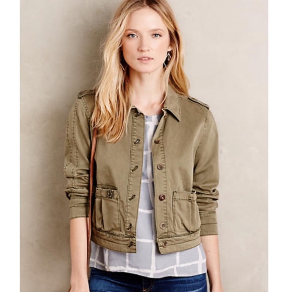 Anthropologie Jackets & Blazers - Hei Hei Anthropologie Tan Distressed Utility Jacket SZS EUC